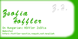 zsofia hoffler business card