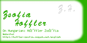 zsofia hoffler business card